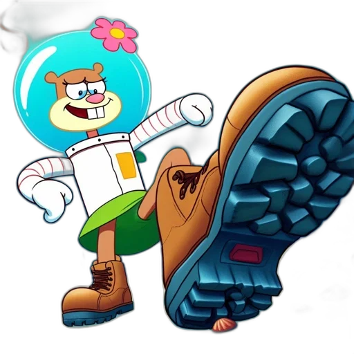 shoes, robot, staff, creature transparent PNG cut-out