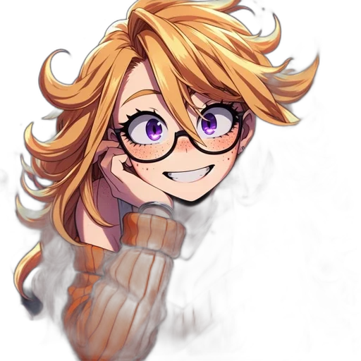 hair, staff, weapon, face transparent PNG cut-out