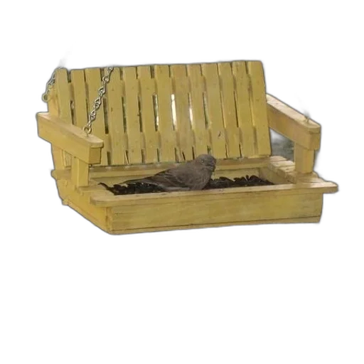 furniture, bird, sits, yellow transparent PNG cut-out