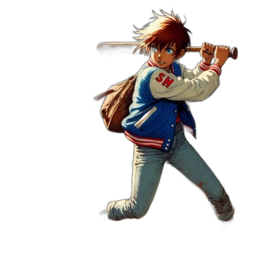 jacket, weapon, staff, sword transparent PNG cut-out