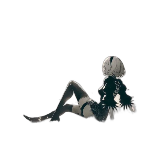 dress, hair, robot, creature transparent PNG cut-out