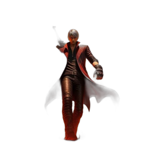 jacket, staff, weapon, mask transparent PNG cut-out