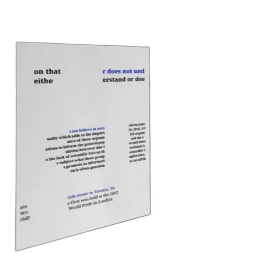3d render, poster, text, about transparent PNG cut-out