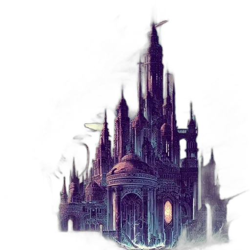 building, crown, sword, concept art transparent PNG cut-out