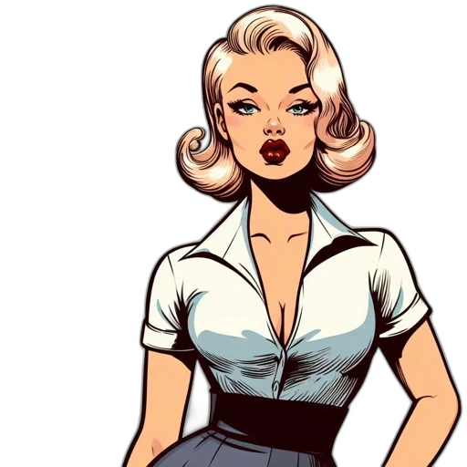 dress, comic book art, cartoon, concept art transparent PNG cut-out
