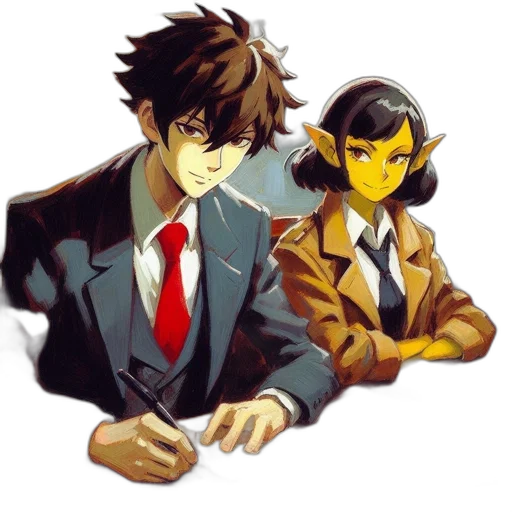 staff, jacket, mask, anime transparent PNG cut-out