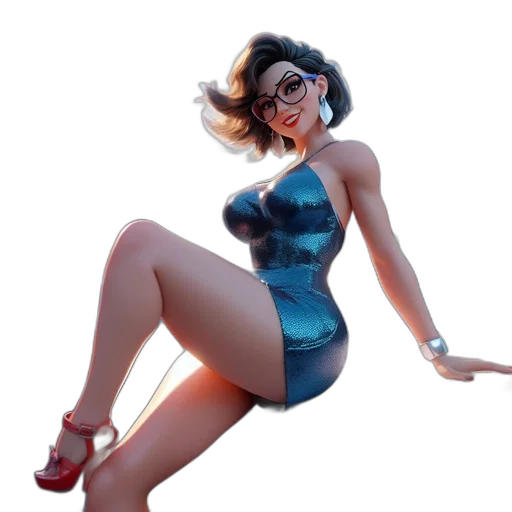 dress, 3d render, concept art, comic book art transparent PNG cut-out