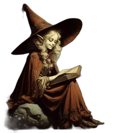staff, hat, fantasy art, concept art transparent PNG cut-out