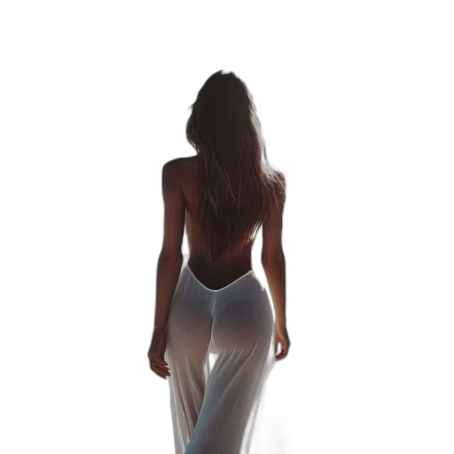 dress, hair, staff, jewelry transparent PNG cut-out
