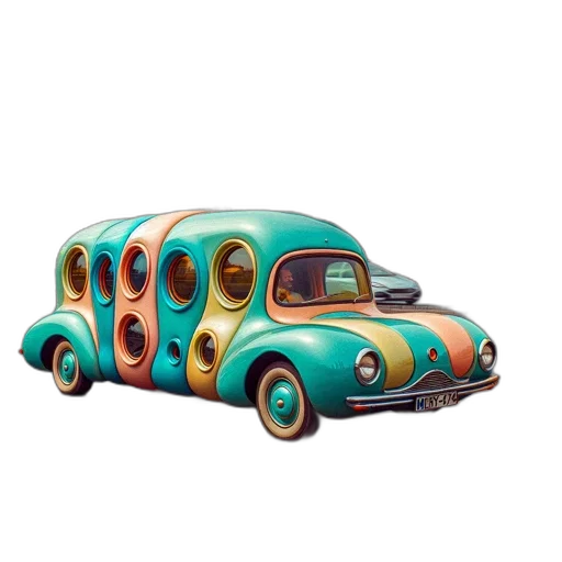 car, 3d render, concept art, unique transparent PNG cut-out