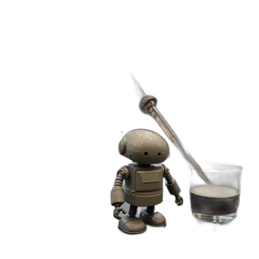 robot, food, staff, weapon transparent PNG cut-out