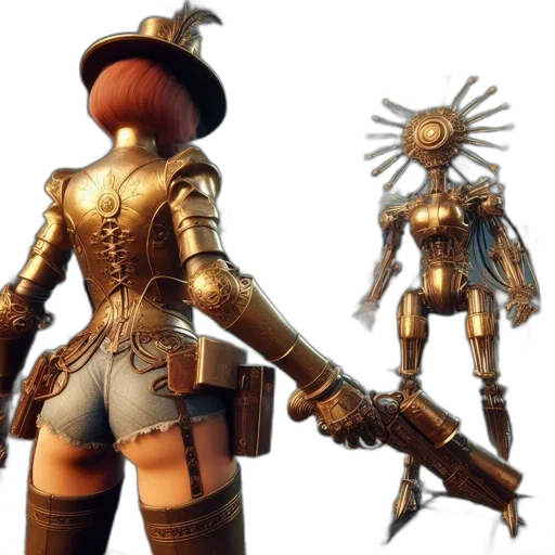 weapon, robot, staff, sword transparent PNG cut-out