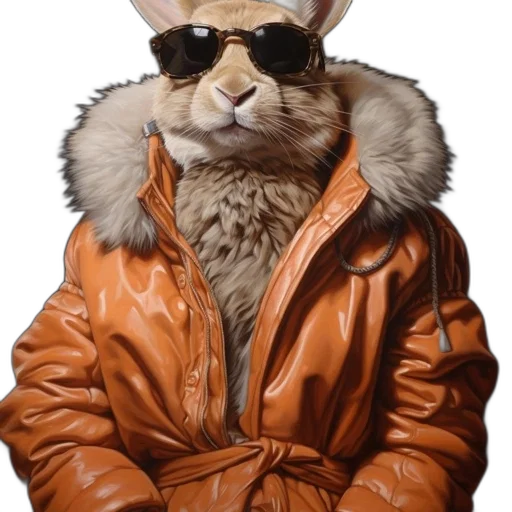 jacket, animal, face, creature transparent PNG cut-out