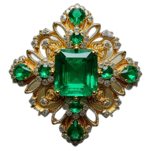 jewelry, crown, green, large transparent PNG cut-out