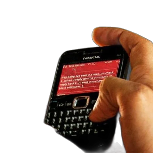 person, holding, nokia, phone transparent PNG cut-out