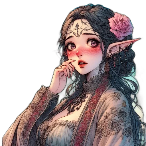 face, staff, mask, flower transparent PNG cut-out