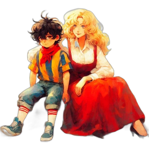 watercolor, pixel art, anime, concept art transparent PNG cut-out