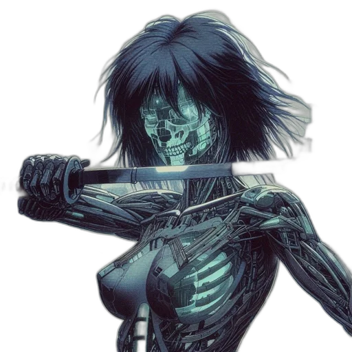 robot, creature, weapon, comic book art transparent PNG cut-out