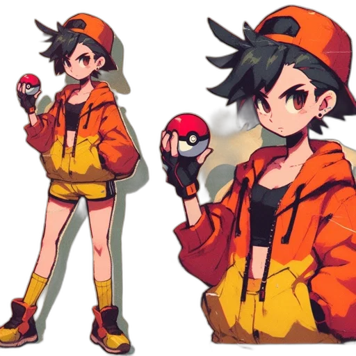 jacket, hat, creature, concept art transparent PNG cut-out