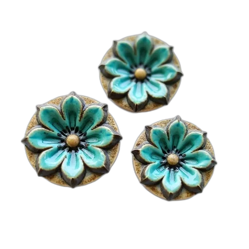 jewelry, blue, set, three transparent PNG cut-out