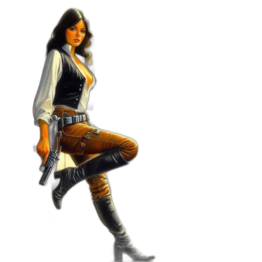 staff, jacket, weapon, concept art transparent PNG cut-out