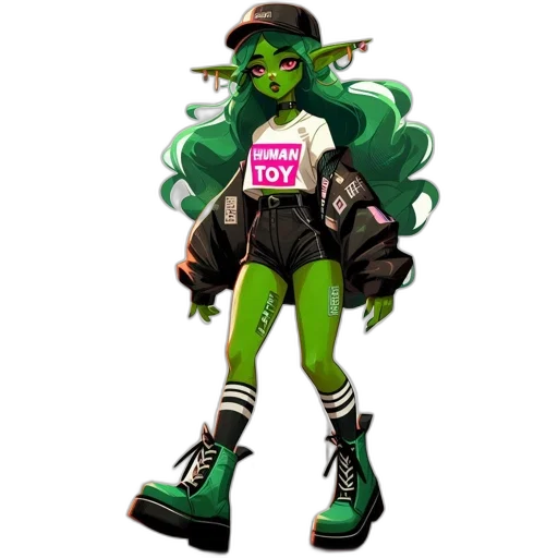 creature, staff, jacket, concept art transparent PNG cut-out