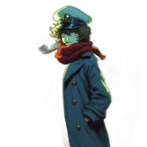 hat, mask, staff, jacket transparent PNG cut-out