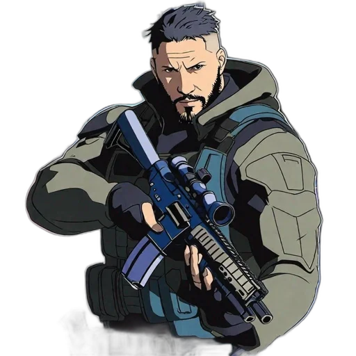 jacket, weapon, cartoon, anime transparent PNG cut-out