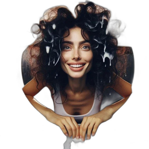 hair, face, mask, crown transparent PNG cut-out