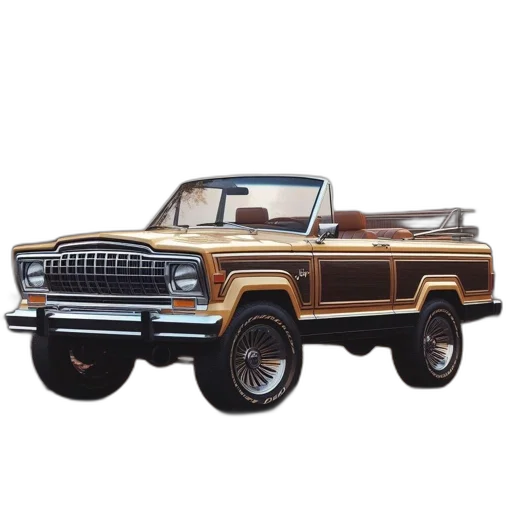 car, photorealistic, antique, gold transparent PNG cut-out
