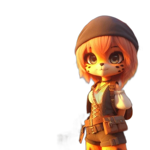 weapon, staff, jacket, 3d render transparent PNG cut-out