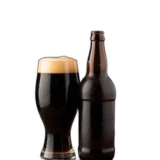 bottle, food, 3d render, dark transparent PNG cut-out