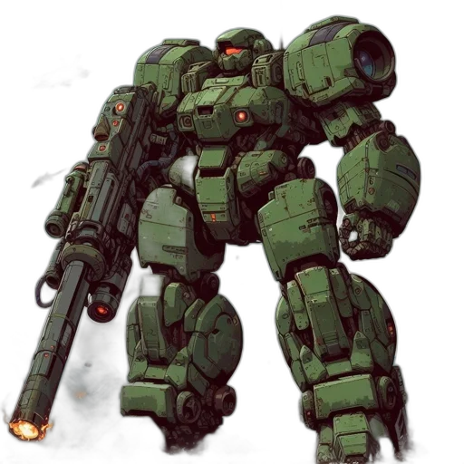 robot, weapon, concept art, pixel art transparent PNG cut-out