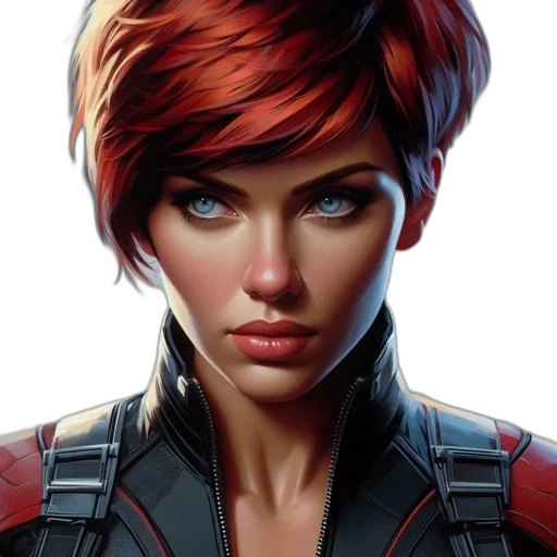face, comic book art, concept art, photorealistic transparent PNG cut-out
