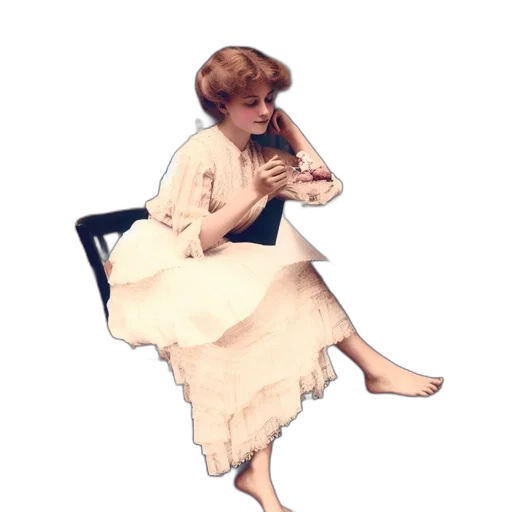 dress, staff, umbrella, jewelry transparent PNG cut-out
