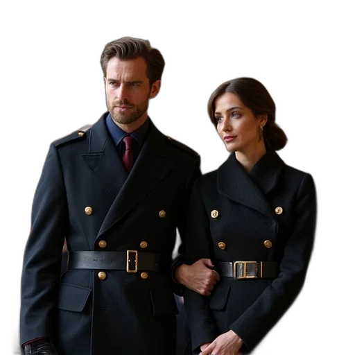 jacket, staff, concept art, photorealistic transparent PNG cut-out