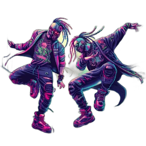 jacket, cyberpunk, concept art, vaporwave transparent PNG cut-out
