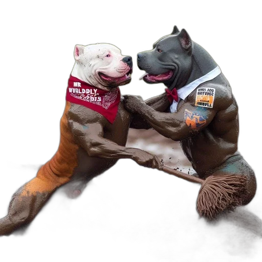 animal, two, dogs, one transparent PNG cut-out
