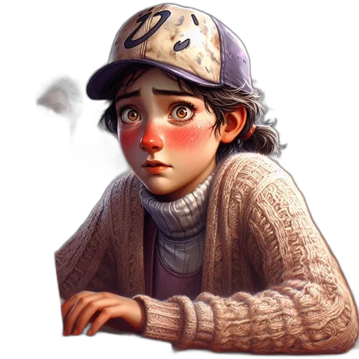 hat, face, creature, jacket transparent PNG cut-out