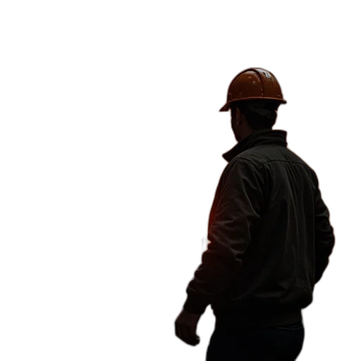 staff, jacket, hat, robot transparent PNG cut-out