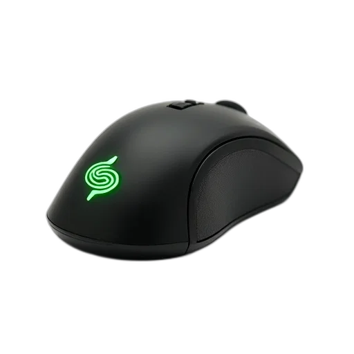 3d render, black, green, computer transparent PNG cut-out