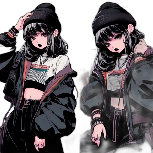 jacket, hat, cyberpunk, concept art transparent PNG cut-out