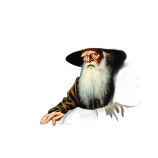 hat, staff, face, animal transparent PNG cut-out