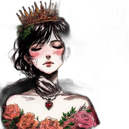 crown, dress, jewelry, flower transparent PNG cut-out
