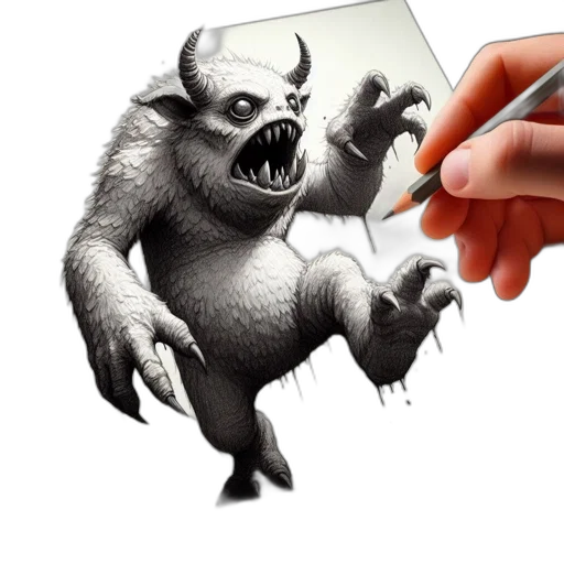 creature, dragon, concept art, photorealistic transparent PNG cut-out