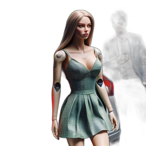 dress, concept art, 3d render, comic book art transparent PNG cut-out