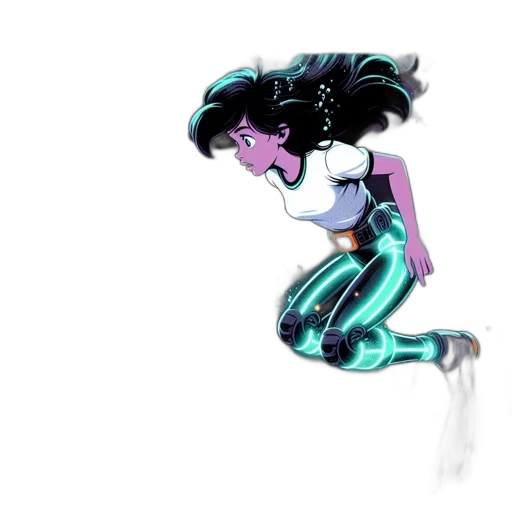 robot, hair, creature, concept art transparent PNG cut-out