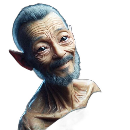 face, staff, mask, creature transparent PNG cut-out