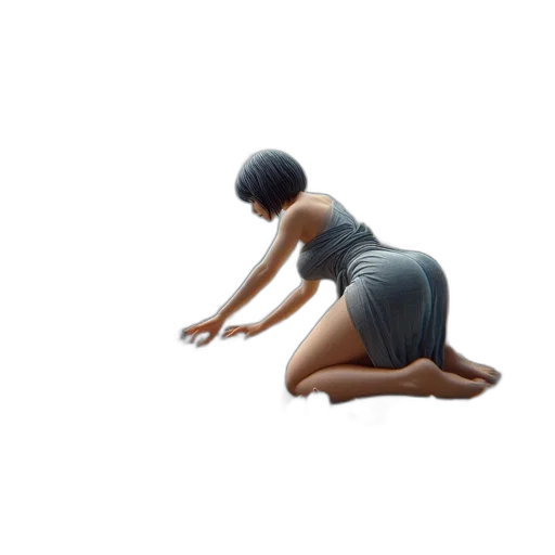 peculiar, scene, features, woman transparent PNG cut-out