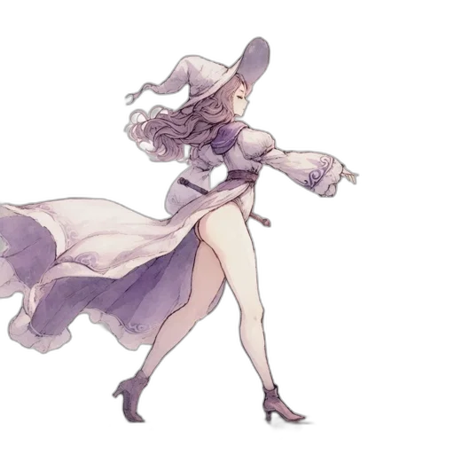 dress, staff, crown, creature transparent PNG cut-out